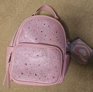 Pink diamond embellished bookbag